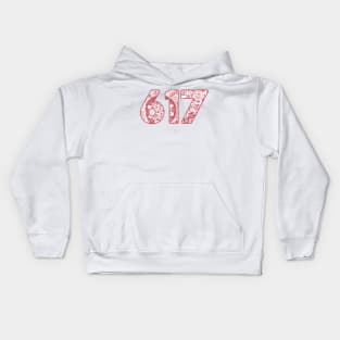 The 617 Area Code doodle Kids Hoodie